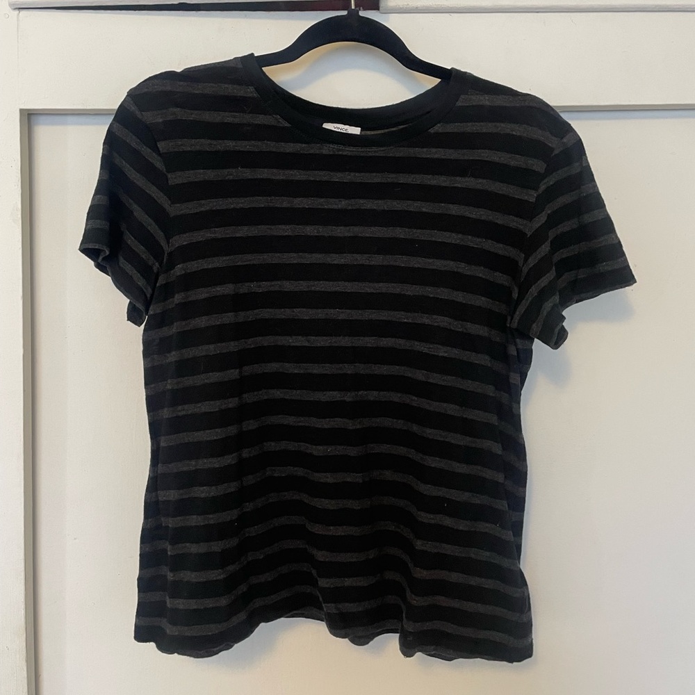 Vince grey/black striped T-shirt